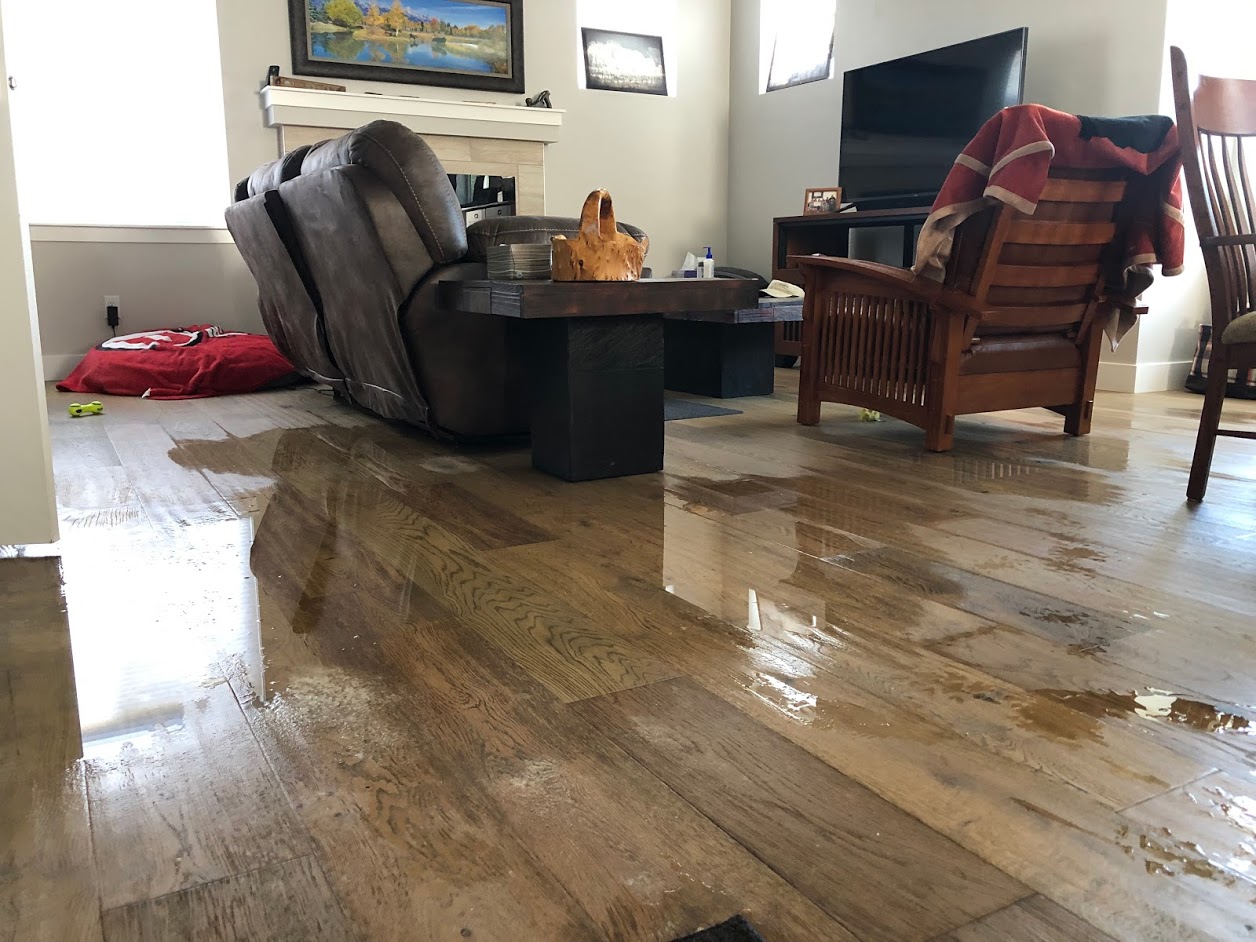 Flood damaged floor