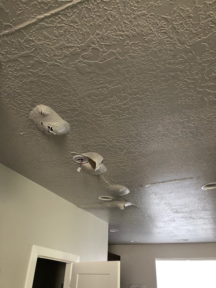 Water damage from roof